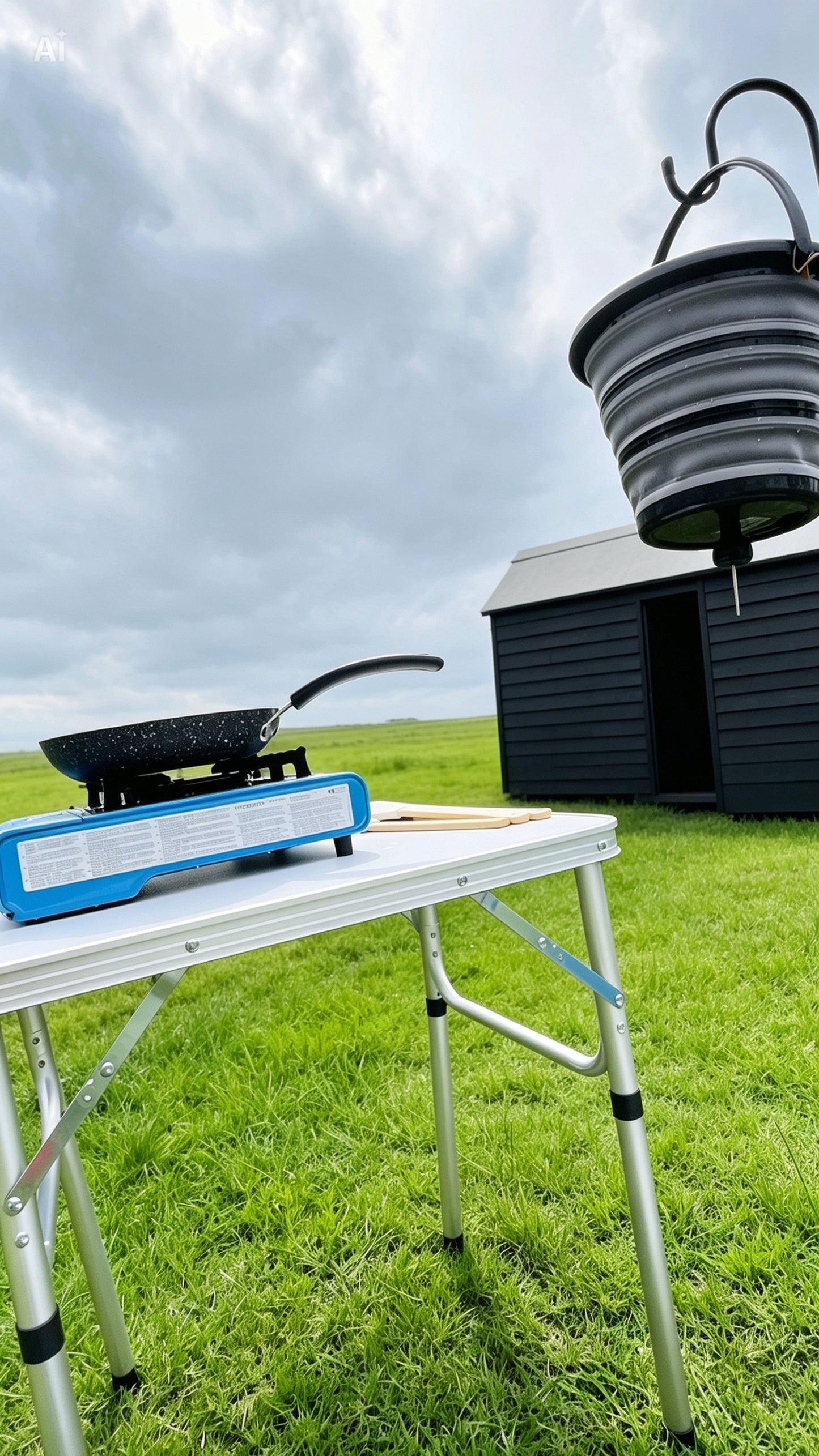 The Rinse outdoor camping hand wash tap in use