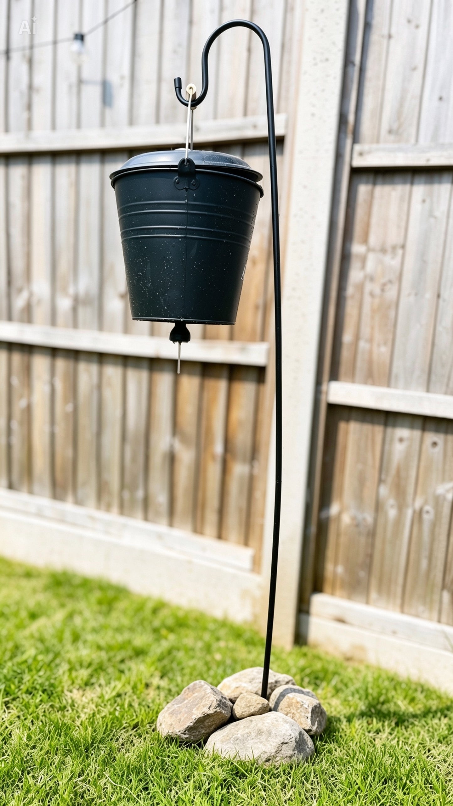 The Rinse outdoor camping hand wash tap in use